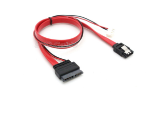 13pin SATA pou SATA 7 mete ansanm ak kab pouvwa Samlle LP4