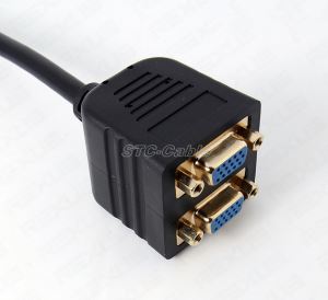 VGA pou 2 Sur Vidéo x VGA Câble M/F