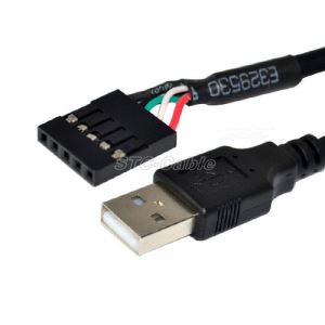 USB antre 2.0 gason yon lòt pou lento fenmèl USB 5Pin la Carte Des kab